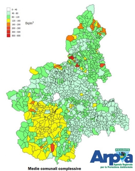 Radioattività naturale: Ceresole Reale, Noasca nelle «aree prioritarie»